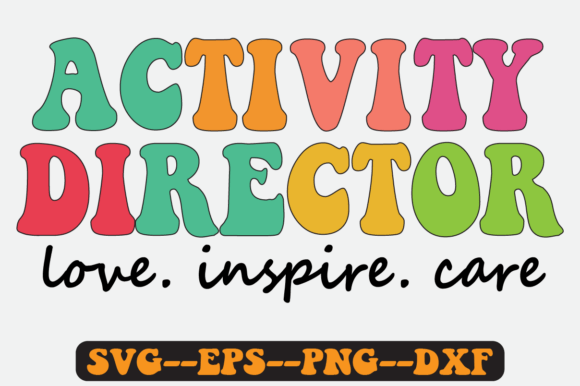 Activity Director Quote Retro Svg Design for Crafts and Graphics