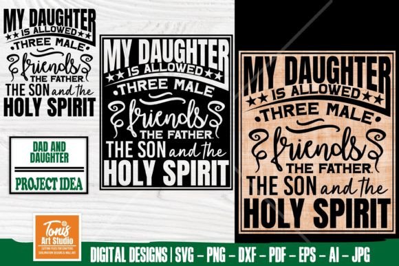 Dad and Daughter Dad SVG Funny Dad Graphics for Crafts