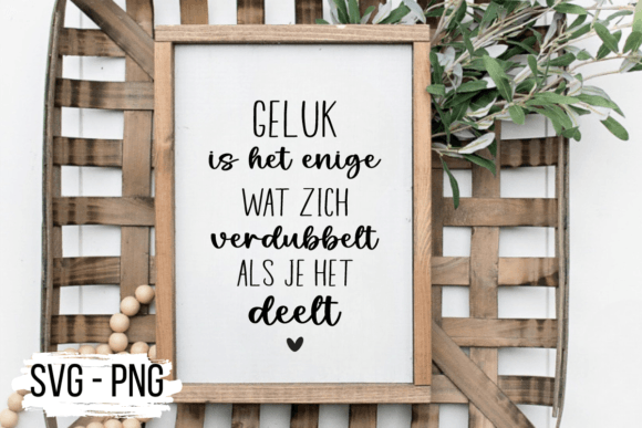 Geluk SVG Quote for Crafts and Graphics