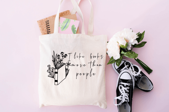 I Like Books More Than People SVG for Graphics and Crafts
