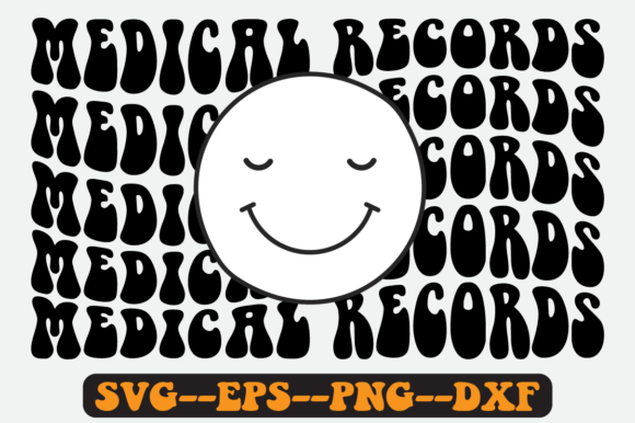 Medical Records Quote Retro Svg Design for Graphics and Crafts