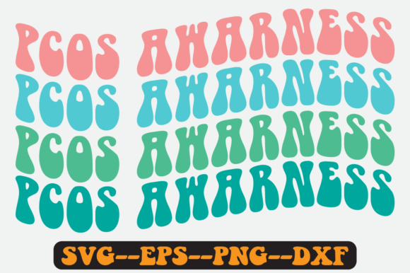 Pcos Awarness Quote Retro Svg Design for Graphics and Crafts